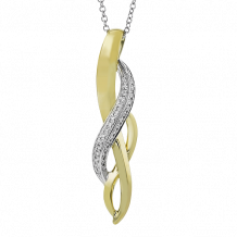 Simon G. Pendant 18k Gold (White, Yellow) 0.09 ct Diamond - LP4864-18K2T