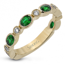 Simon G. Color Ring 18k Gold (Yellow) 0.9 ct Emerald 0.16 ct Diamond - LR2461-Y-18K