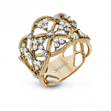 Simon G. Right Hand Ring 18k Gold (Rose, White) 0.65 ct Diamond - LR1090-18K