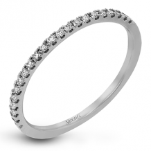 Simon G. 18k White Gold Round Cut Wedding Band - LR2835-W-18KB