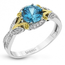 Simon G. Color Ring 18k Gold (White, Yellow) 3.11 ct Zircon 0.29 ct Diamond - TR629-A-18K-S