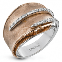 Simon G. Right Hand Ring 18k Gold (Rose, White) 0.27 ct Diamond - LR2329-18K
