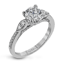 Simon G. 0.32 ctw 18k White Gold Round Cut Engagement Ring - TR714-W-18KS