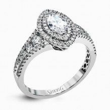 Simon G. 18k White Gold Diamond Engagement Ring - MR2591
