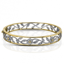 Simon G. Bangle 18k Gold (White, Yellow) 0.92 ct Diamond - MB1151-18K