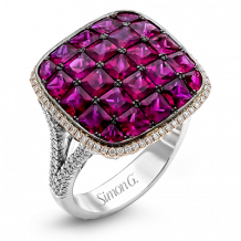 Simon G. Color Ring 18k Gold (Rose, White) 5.09 ct Ruby 0.45 ct Diamond - MR2359-18K