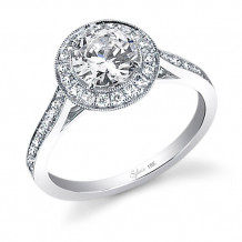 0.35tw Semi-Mount Engagement Ring With  3/4ct Round Head - sy310