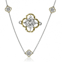 Simon G. Necklace 18k Gold (Rose, White) 0.18 ct Diamond - LP4553-18K