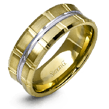 Simon G. Men Ring 14k Gold (White, Yellow) - LG110-14K