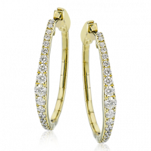 Simon G. Hoop Earring 18k Gold (Yellow) 0.97 ct Diamond - LE4650-Y-18KY