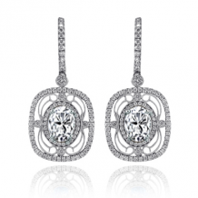 Simon G. Color Earring 18k Gold (White) 1 ct Diamond - TE222-18K