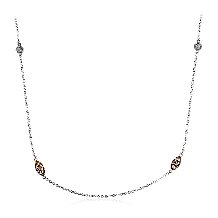 Simon G. Necklace 18k Gold (Rose, White) 0.07 ct Diamond - CH101-18K