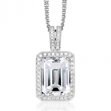 Simon G. Color Pendant 18k Gold (White) 0.3 ct Diamond - NP207-18K