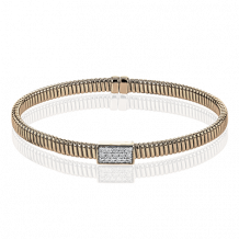 Simon G. Bangle 18k Gold (Rose, White) 0.24 ct Diamond - LB2383-R-18KWR