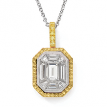 Simon G. Pendant 18k Gold (White, Yellow) 1.16 ct Diamond - TP159-18KWY