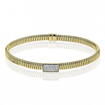 Simon G. Bangle 18k Gold (White, Yellow) 0.24 ct Diamond - LB2383-Y-18K2T