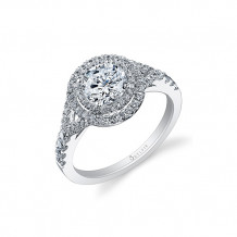 0.44tw Semi-Mount Engagement Ring With 1ct Round Head - s1100 rrh