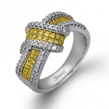 Simon G. Right Hand Ring 18k Gold (White, Yellow) 0.72 ct Diamond - MR1428-18KWY