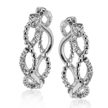 Simon G. Hoop Earring 18k Gold (White) 0.16 ct Diamond - LE4556-18K