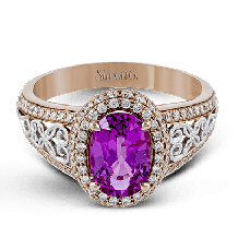 Simon G. Color Ring 18k Gold (Rose, White) 1.89 ct Sapphire 0.49 ct Diamond - MR2470-18K-S