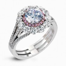Simon G. 18k White Gold Diamond Engagement Ring - MR2617
