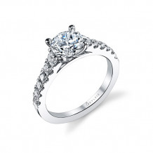 0.60tw Semi-Mount Engagement Ring With 1.25ct Round Head - s1127