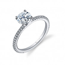 0.30tw Semi-Mount Engagement Ring With 1ct Round Head - sy131