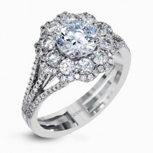 Simon G. 18k White Gold Diamond Engagement Ring - MR2624
