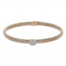 Simon G. Bangle 18k Gold (Rose, White) 0.19 ct Diamond - LB2399-R-18KWR