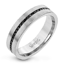 Simon G Men Ring Platinum (Black, White) 0.58 ct Diamond - LR2176-PT