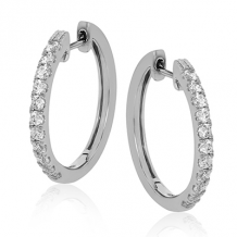 Simon G. Hoop Earring 18k Gold (White) 0.61 ct Diamond - ER357-18K