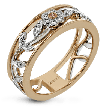 Simon G. Right Hand Ring 18k Gold (Rose, White) 0.1 ct Diamond - MR1000R-D-18K