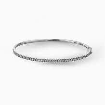 Simon G. 18k White Gold Diamond Bangle Bracelet - MB1432