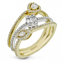 Simon G. Right Hand Ring 18k Gold (White, Yellow) 0.69 ct Diamond - LR2304-18K