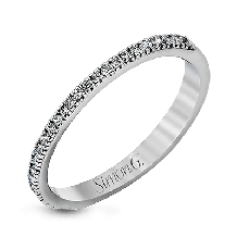 Simon G. 0.46 ctw 18k White Gold Round Cut Wedding Band - MR1842-A-W-18KB