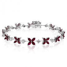 Simon G. Color Bracelet 18k Gold (White) 3.58 ct Ruby 0.96 ct Diamond - LB2232-18K