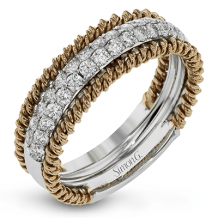 Simon G. Right Hand Ring 18k Gold (Rose, White) 0.49 ct Diamond - LR1067-18K