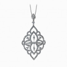 Simon G. 18k White Gold Diamond Pendant - DP202