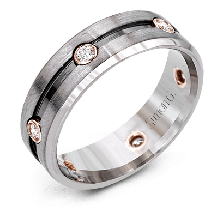 Simon G Men Ring 18k Gold (Rose, White) 0.23 ct Diamond - LP2187-18K
