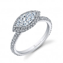 0.56tw Semi-Mount Engagement Ring With 10X5 Marquise Head - sy630 mq