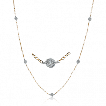 Simon G. Necklace 18k Gold (Rose, White) 0.57 ct Diamond - CH119-R-18K