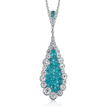 Simon G. Color Pendant Platinum (White) 0.47 ct Paraiba Tourmaline 1.07 ct Diamond - LP4311-A-PT