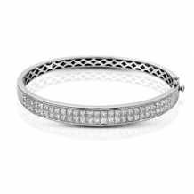 Simon G. Bangle 18k Gold (White) 5.15 ct Diamond - MB1461-18K