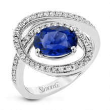 Simon G. Color Ring 18k Gold (White) 2.04 ct Tanzanite 0.38 ct Diamond - MR3023-18K-S
