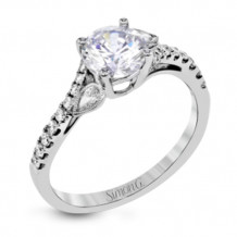 Simon G. 18k White Gold Diamond Engagement Ring - MR2832