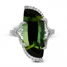 Simon G. Color Ring 18k Gold (White) 8.74 ct Tourmaline 0.52 ct Diamond - LR3018-18KW-S