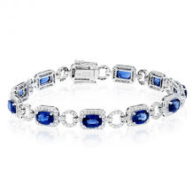 Simon G. Color Bracelet 18k Gold (White) 6.38 ct Sapphire 2.27 ct Diamond - LB2128-18K