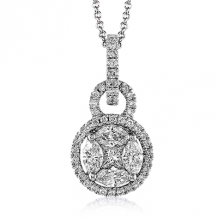 Simon G. Pendant 18k Gold (White) 0.59 ct Diamond - MP1507-18K