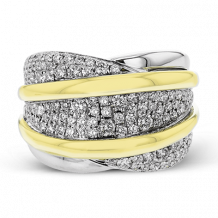 Simon G. Right Hand Ring 18k Gold (White, Yellow) 1.14 ct Diamond - LR3020-18K2T