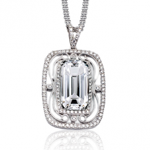 Simon G. Color Pendant 18k Gold (White) 0.62 ct Diamond - TP226-18K